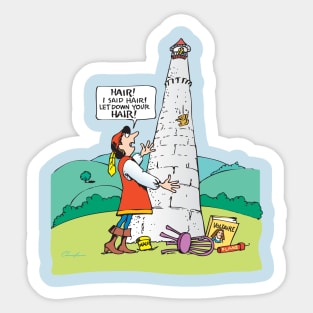 Rapunzel Can't Hear You Sticker